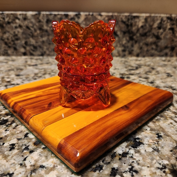 Fenton Amberina Hobnail Toothpick Holder - Picture 9 of 16